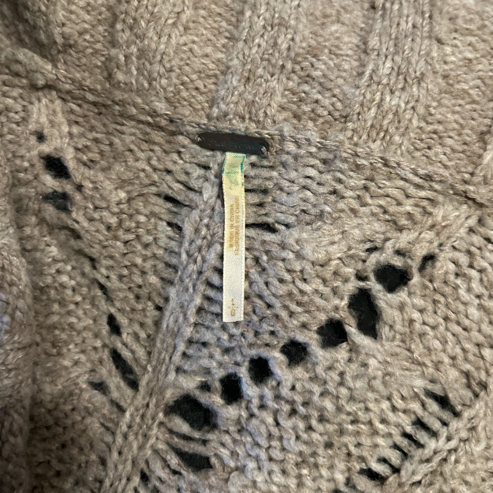 Free People Tan Cable Knit Cardigan - Picture 2 of 4